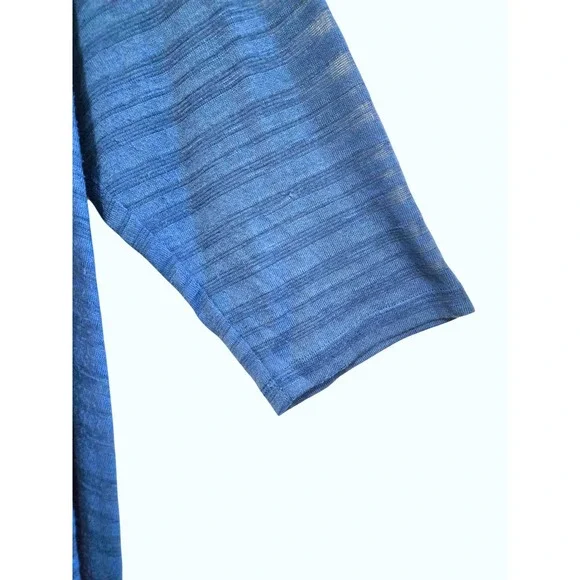 Catherine's Robin's Egg Blue, Jaquard Weave, Lightweight, Long Cardigan, Size 1X - Picture 5 of 7